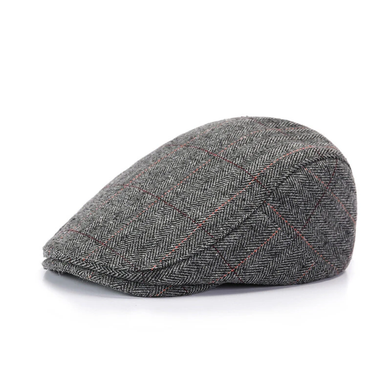 Collrown Men Beret Cap Adjustable Cotton Flat Cap Retro Duck Tongue Cap Warm Forward Cap Driving Hat Newsboy Hats (image for) Collrown Men Beret Cap Adjustable Cotton Flat Cap Retro Duck Tongue Cap Warm Forward Cap Driving Hat Newsboy Hats